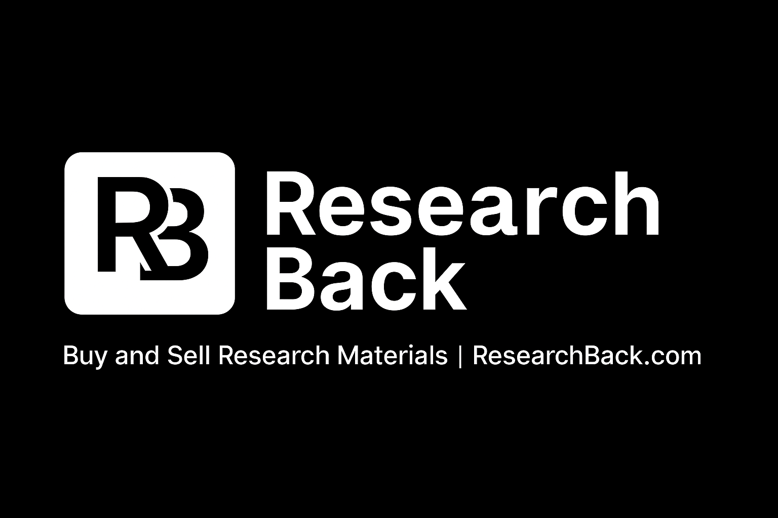 ResearchBack logo with tagline 'Buy and Sell Research Materials | ResearchBack.com' on a black background for social sharing