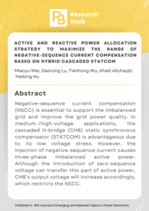 Active and Reactive Power Allocation Strategy to Maximize the Range of Negative-Sequence Current Compensation Based on Hybrid Cascaded STATCOM