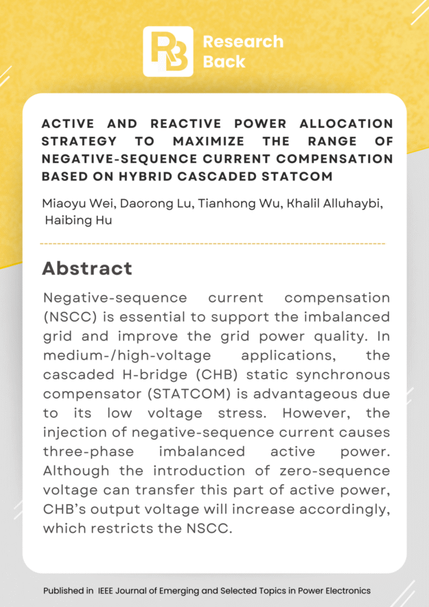 Active and Reactive Power Allocation Strategy to Maximize the Range of Negative-Sequence Current Compensation Based on Hybrid Cascaded STATCOM