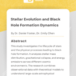 Stellar Evolution and Black Hole Formation Dynamics