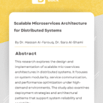 Scalable Microservices Architecture for Distributed Systems